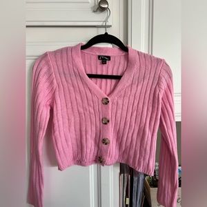 Target brand cropped pink sweater